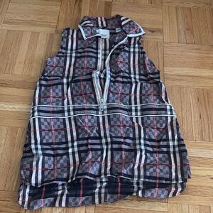 Burberry Kids Plaid Dress - Black, Red, Tan